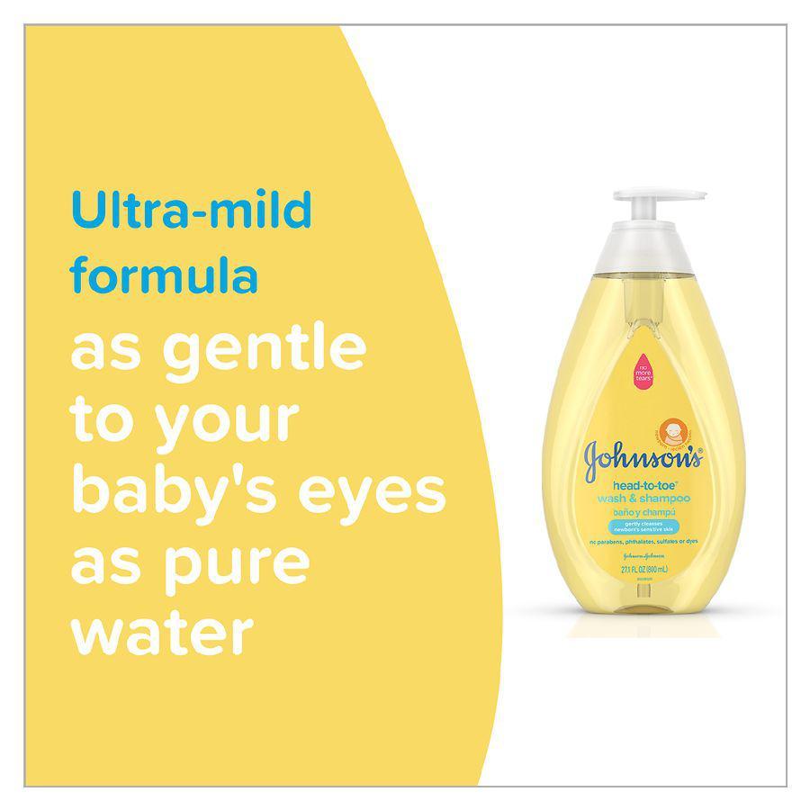 商品Johnson's Baby|Head-To-Toe Tear-Free Body Wash & Shampoo,价格¥69,第7张图片详细描述