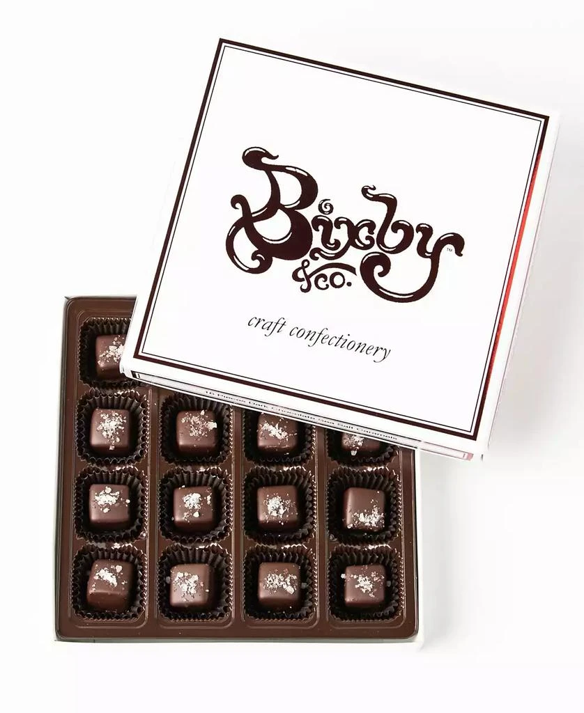 商品Bixby Chocolate|Dark Chocolate Sea Salted Caramels Gift Box, 16 Piece,价格¥110,第1张图片