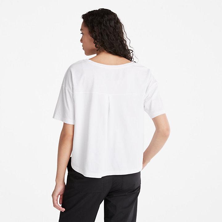 Cropped Logo T-Shirt for Women in White商品第2张图片规格展示