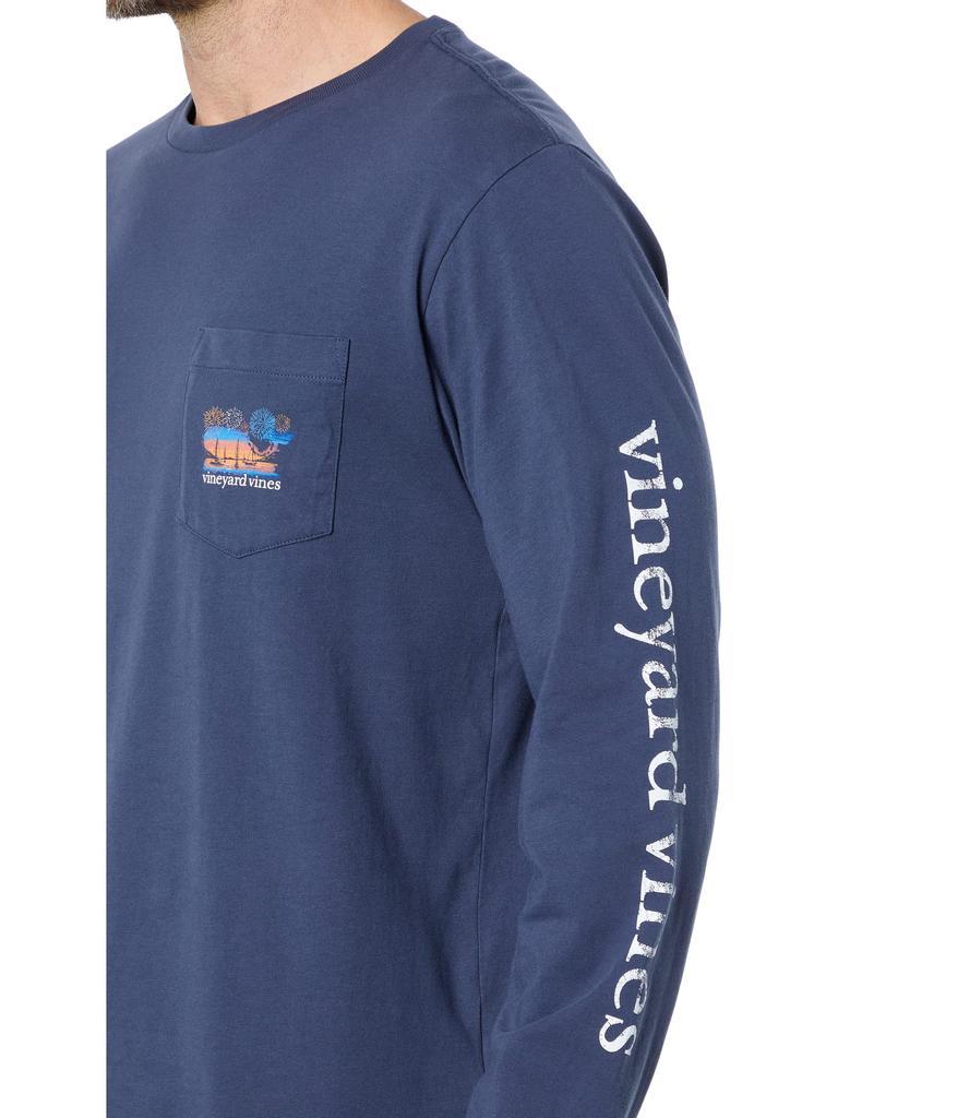 商品Vineyard Vines|Long Sleeve Fireworks Sunset Pocket T-Shirt,价格¥332,第5张图片详细描述