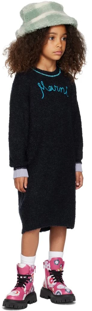 商品Marni|Kids Navy Embroidered Dress,价格¥751,第4张图片详细描述