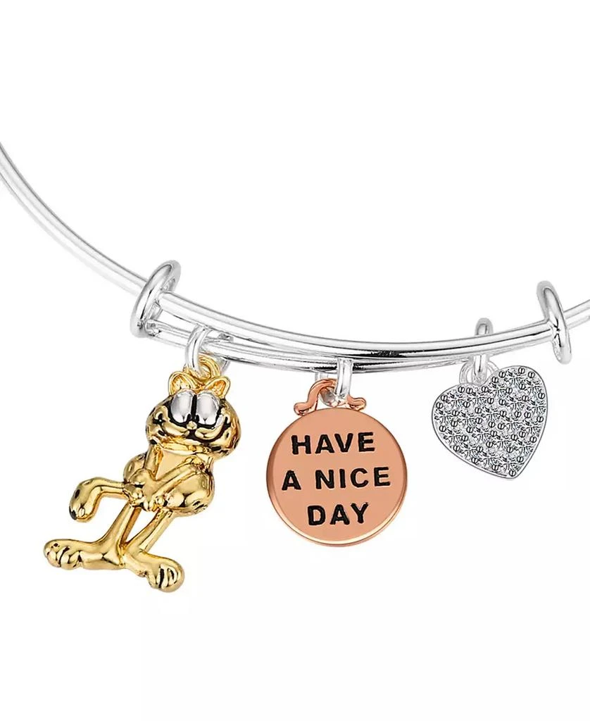 商品Unwritten|14K Gold Plated Garfield Cubic Zirconia Heart and Bezel Bracelet,价格¥67,第2张图片详细描述