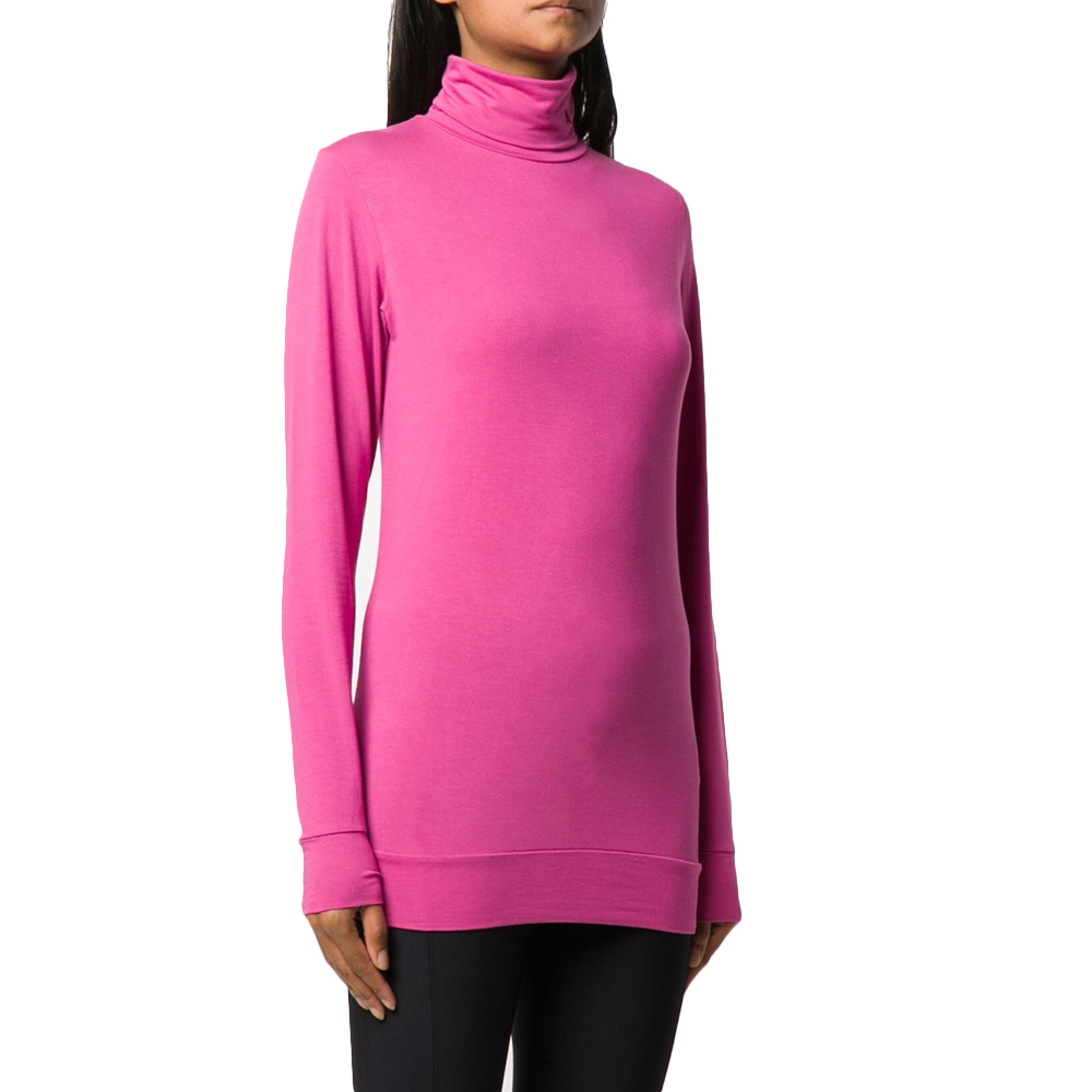 AMBUSH 女士粉色高领长袖T恤 BMAB004-F20JER001-3000商品第4张图片规格展示