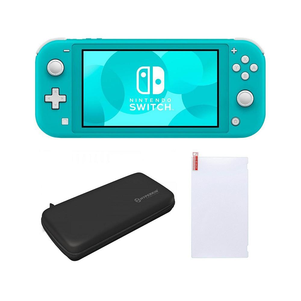 商品Nintendo|Switch Lite in Turquoise with Screen Protector & Case,价格¥1832,第1张图片