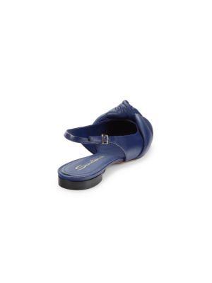 商品Santoni|Leather Slingback Flat Shoes,价格¥2698,第3张图片详细描述