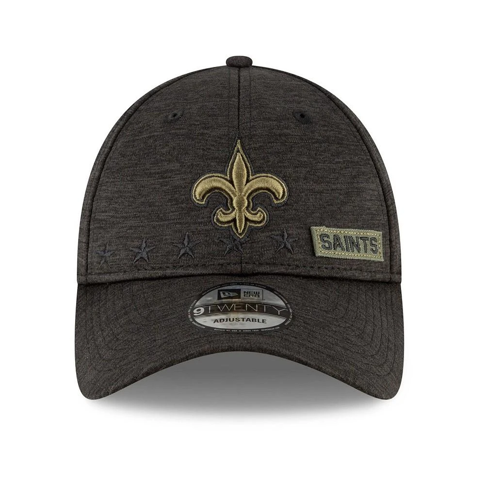 商品New Era|Men's Heather Black New Orleans Saints 2020 Salute to Service 9TWENTY Adjustable Hat,价格¥269,第2张图片详细描述