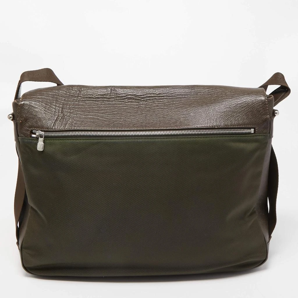 商品[二手商品] Louis Vuitton|Louis Vuitton Brown/Green Taiga Leather Dersou Messenger Bag,价格¥3271,第4张图片详细描述