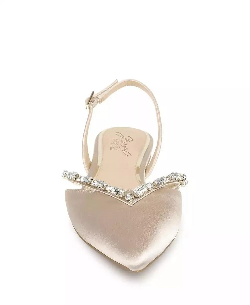 商品Badgley Mischka|Women's Camden Slingback Pointed Toe Evening Flats,价格¥555,第4张图片详细描述