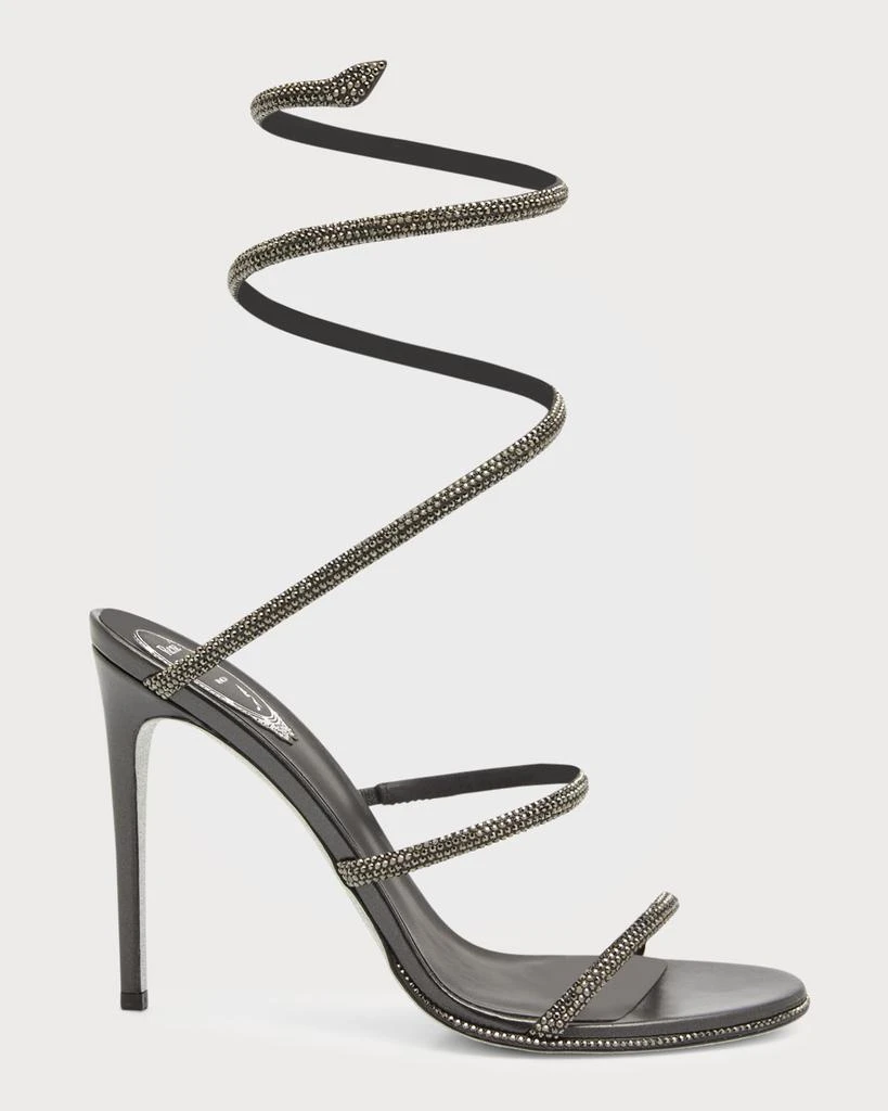 商品Rene Caovilla|Cleo Snake Strass Stiletto Sandals,价格¥13359,第1张图片