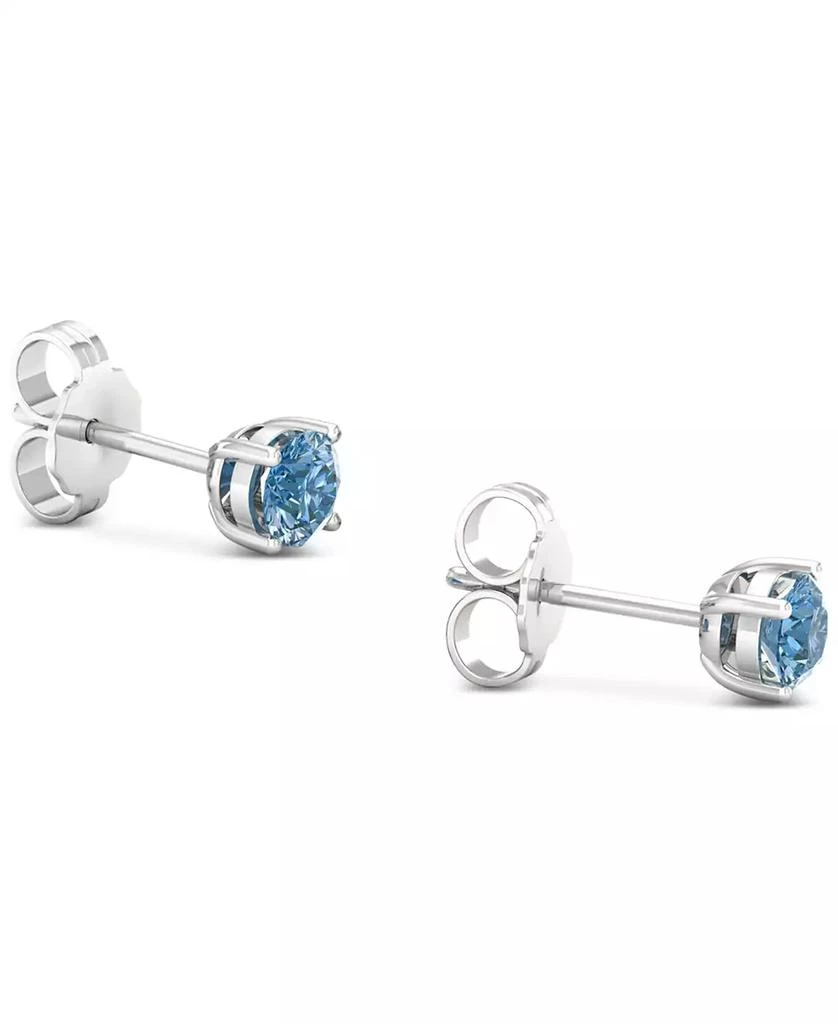 商品Forever Grown Diamonds|Lab-Created Blue Diamond Solitaire Stud Earrings (1/2 ct. t.w.) in Sterling Silver,价格¥7474,第5张图片详细描述