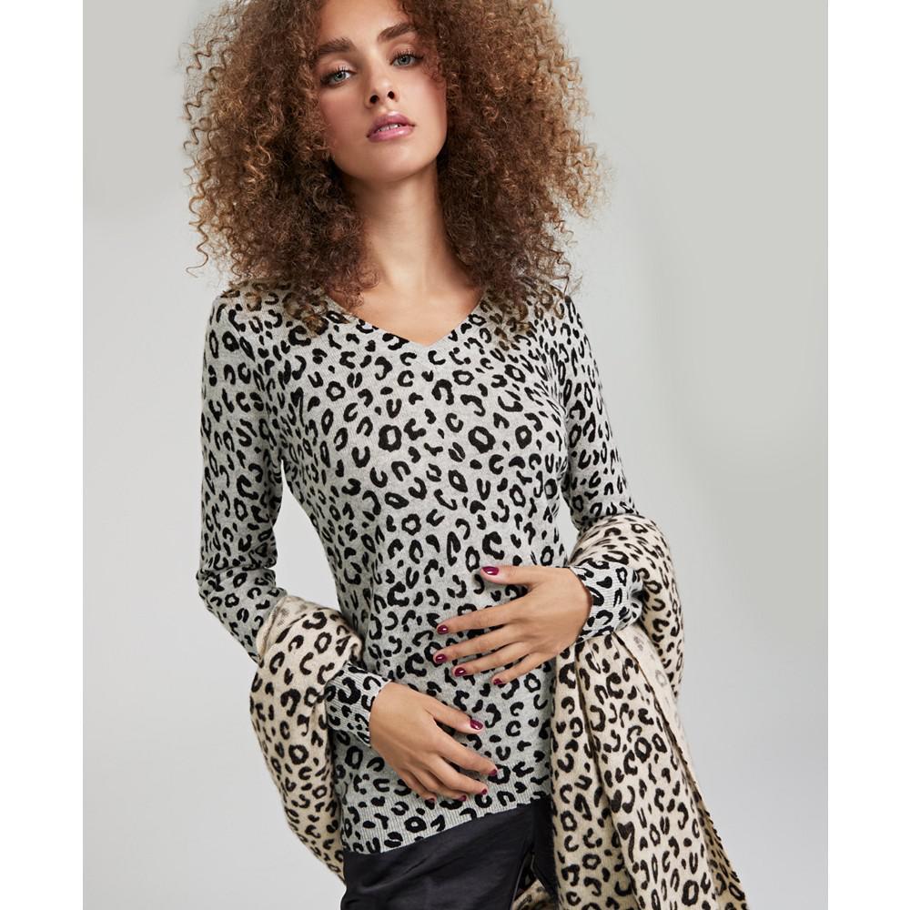 商品Charter Club|Women's 100% Cashmere Cheetah Sweater, Created for Macy's,价格¥426,第1张图片