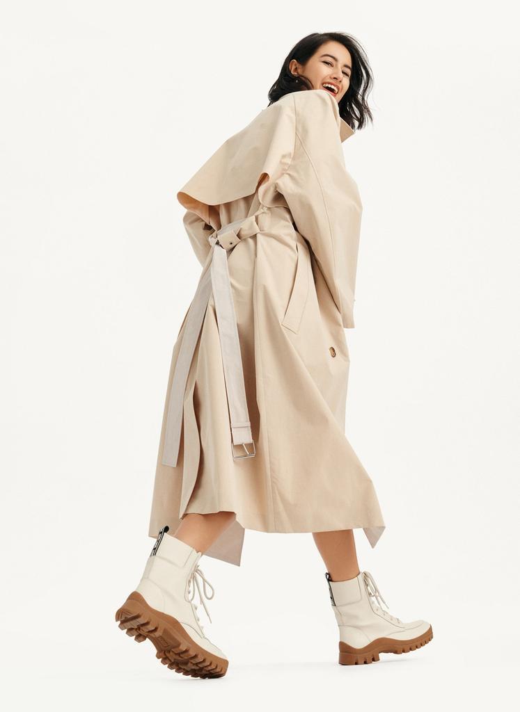 商品DKNY|Colorblocked Crinkle Trench,价格¥966,第7张图片详细描述