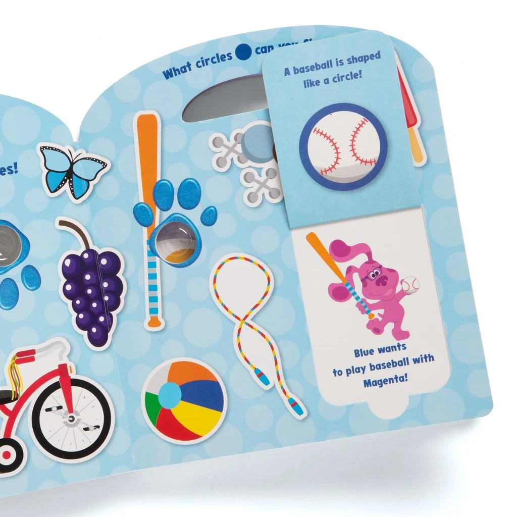 商品Melissa & Doug|Melissa & Doug Blue's Clues & You! Children's Book - Poke-A-Dot: Shapes with Blue,价格¥82,第5张图片详细描述