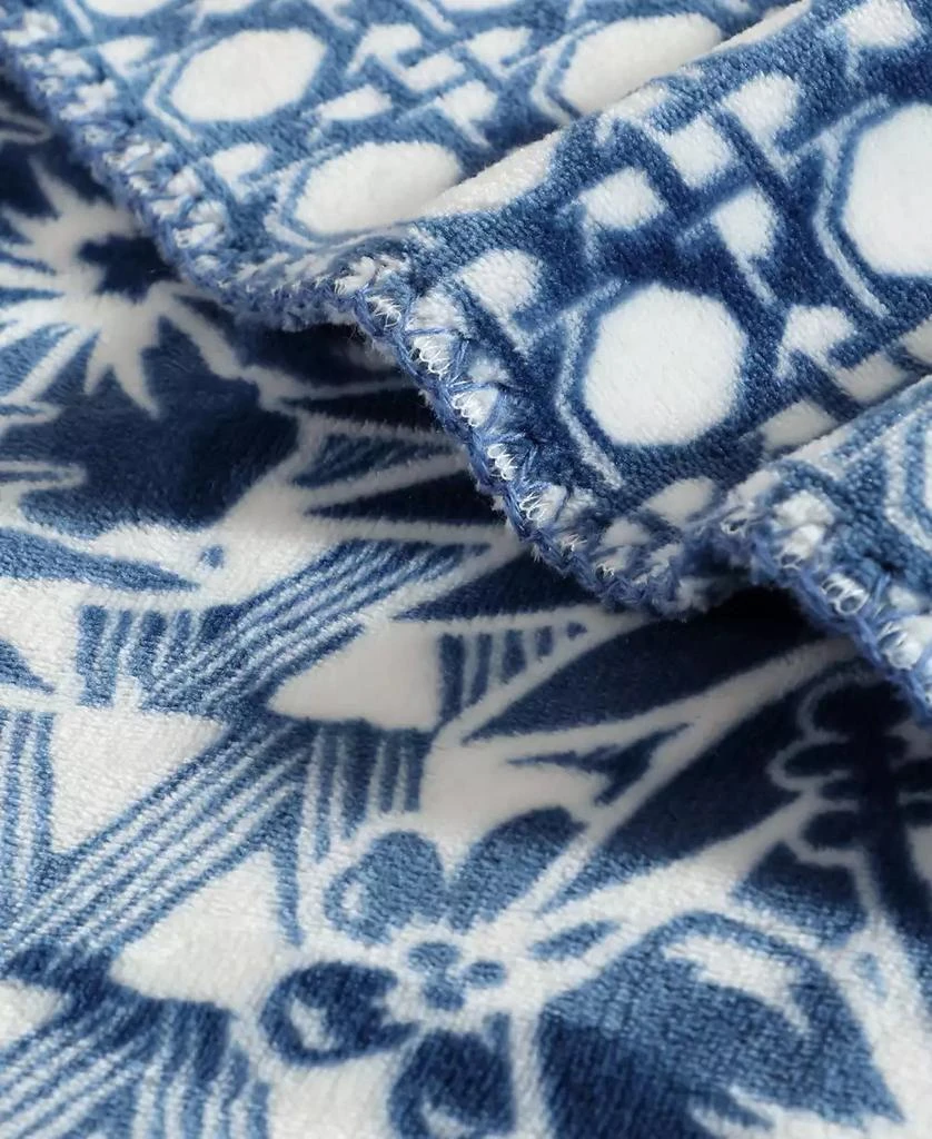 商品Tommy Bahama Home|CLOSEOUT! Lanikai Fronds Flannel Blanket,价格¥336,第4张图片详细描述