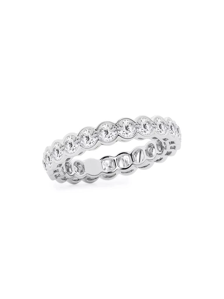 商品Saks Fifth Avenue Collection|14K White Gold & Round Lab-Grown Diamond Eternity Band/2.00-5.00 TCW,价格¥27342,第2张图片详细描述