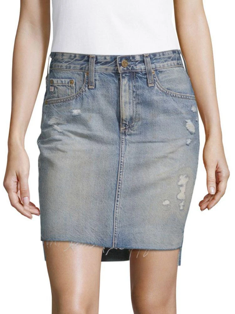 商品AG Jeans|Hi-Lo Denim Pencil Skirt,价格¥238,第1张图片