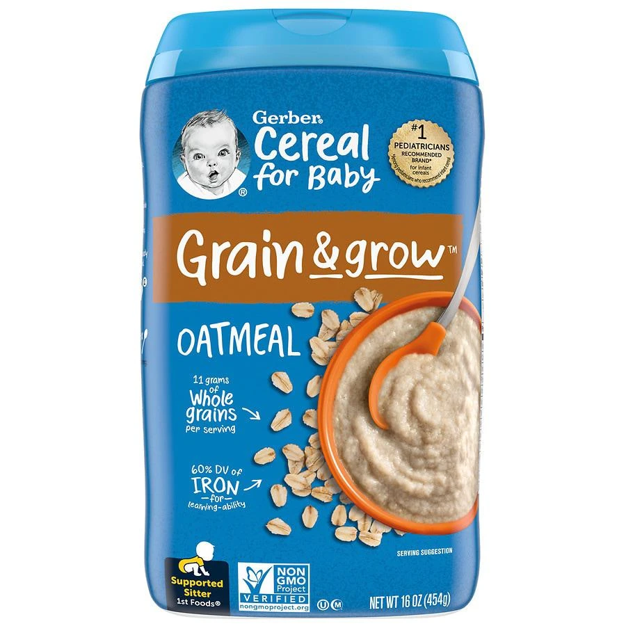 商品Gerber|婴儿1段辅食燕麦糊 454g,价格¥57,第1张图片