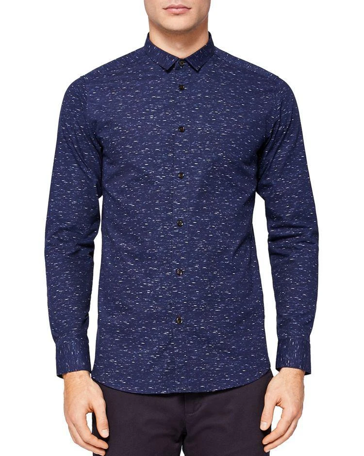 商品Ted Baker London|Ted Baker Pantheo Nepped Print Slim Fit Button-Down Shirt ,价格¥689,第1张图片