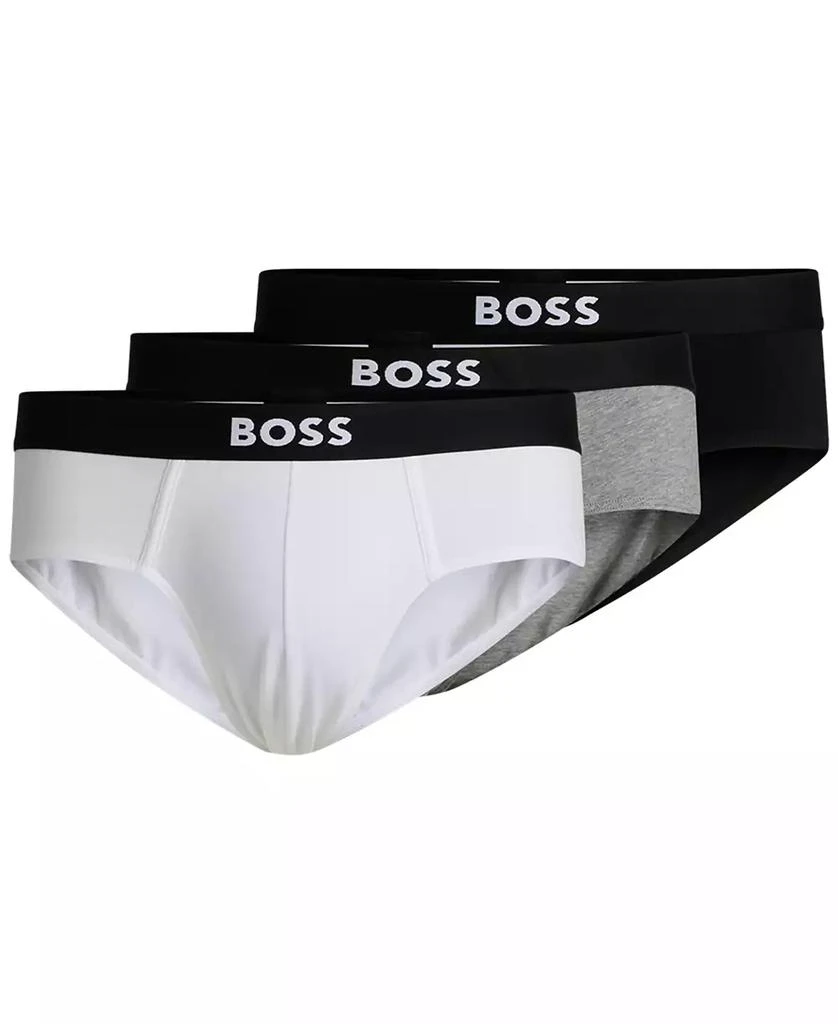 商品Hugo Boss|HUGO by Hugo Boss Men's 3-Pack Logo Briefs,价格¥361,第1张图片详细描述