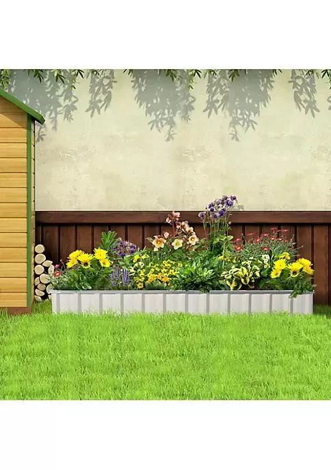 商品belk|8X3ft Metal Raised Garden Bed Diy Large Steel Planter Box No Bottom W  A Pairs Of Glove For Backyard Patio To Grow Vegetables Herbs And Flowers White,价格¥904,第4张图片详细描述
