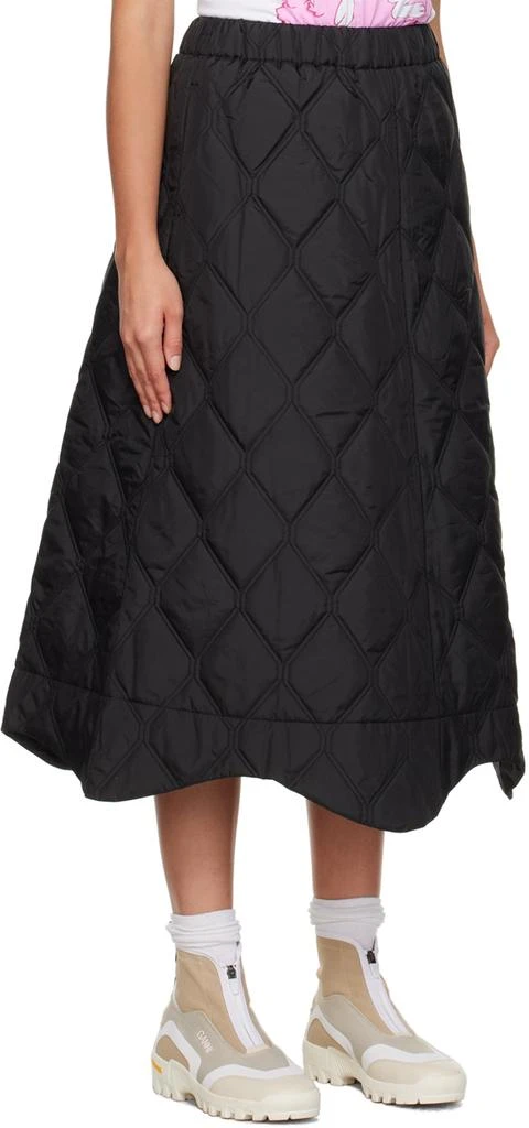商品Ganni|Black Quilted Midi Skirt,价格¥1353,第2张图片详细描述