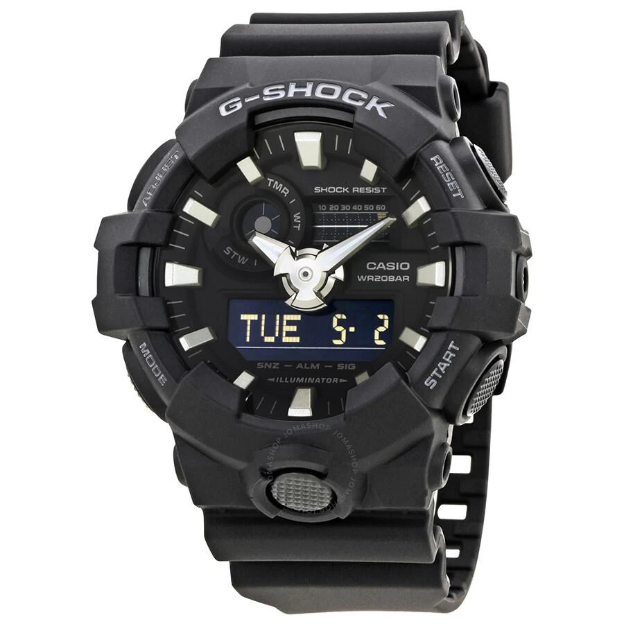 商品Casio|G-Shock Black Resin Men's Watch GA-700-1BCR,价格¥510,第1张图片