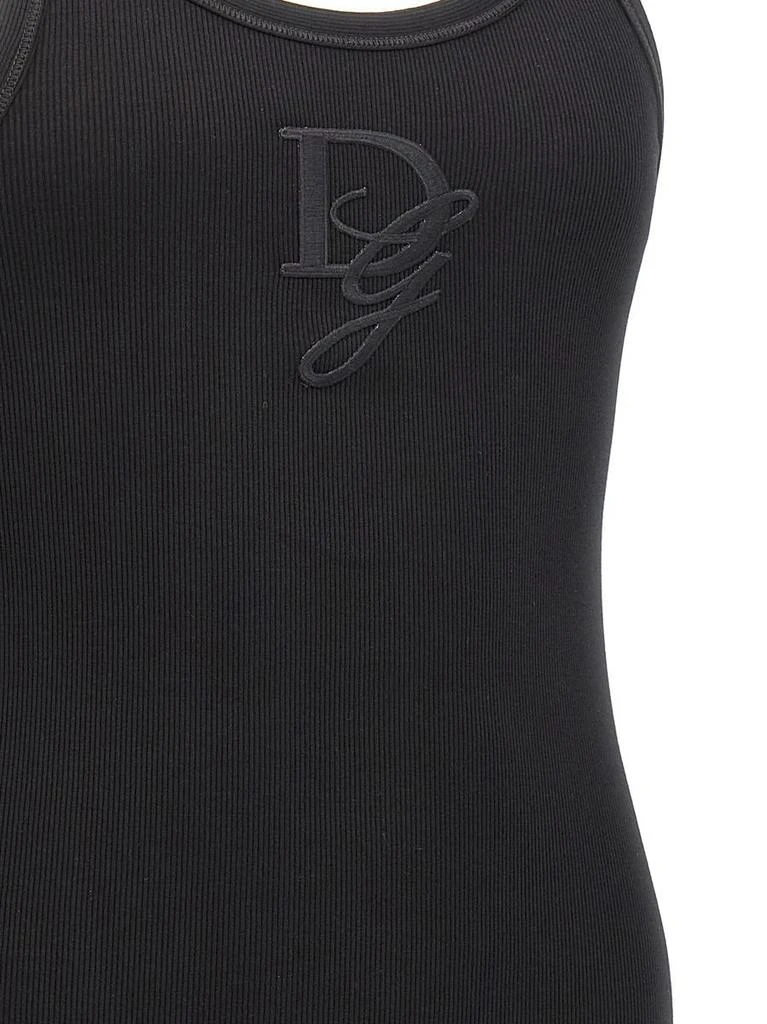 商品Dolce & Gabbana|Dolce & Gabbana Logo Embroidery Tank Top in Black,价格¥2269,第4张图片详细描述