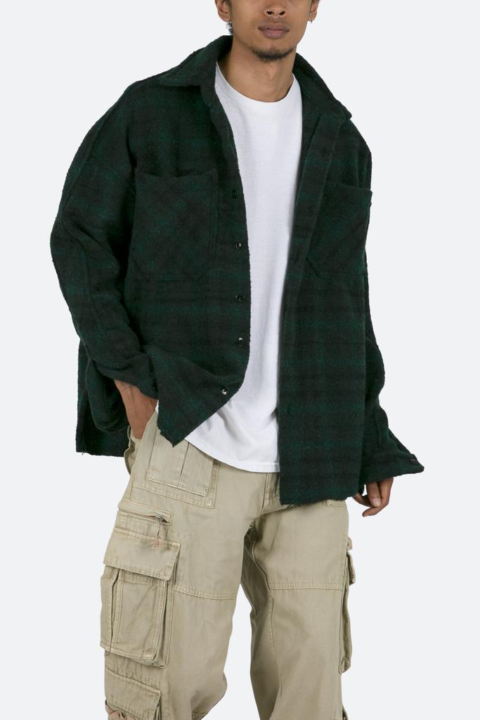 商品MNML|Heavyweight Woven Flannel - Navy/Green,价格¥471,第4张图片详细描述