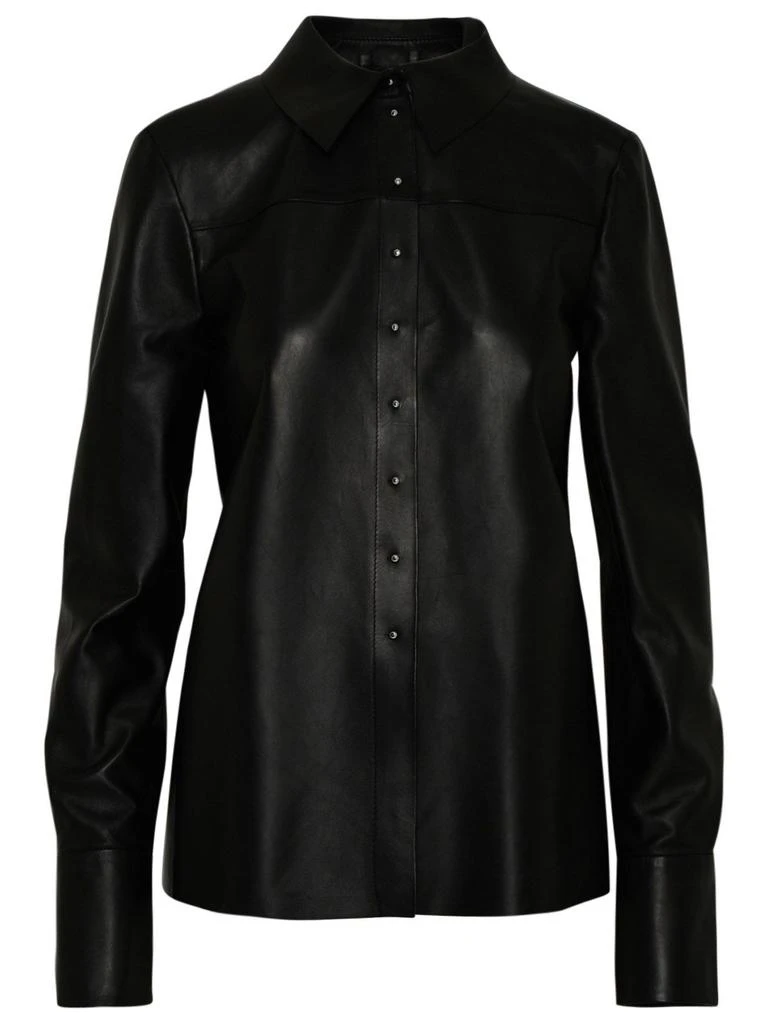 商品Weekend Max Mara|Max mara women's black leather shirt,价格¥4208,第1张图片