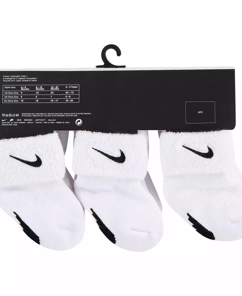 商品NIKE|Baby Boys or Baby Girls Multi Logo Socks, Pack of 6,价格¥141,第4张图片详细描述