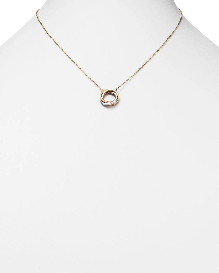 商品Bloomingdale's|14K Rose, Yellow and White Gold Ring Pendant Necklace, 18" - Exclusive,价格¥5507,第2张图片详细描述