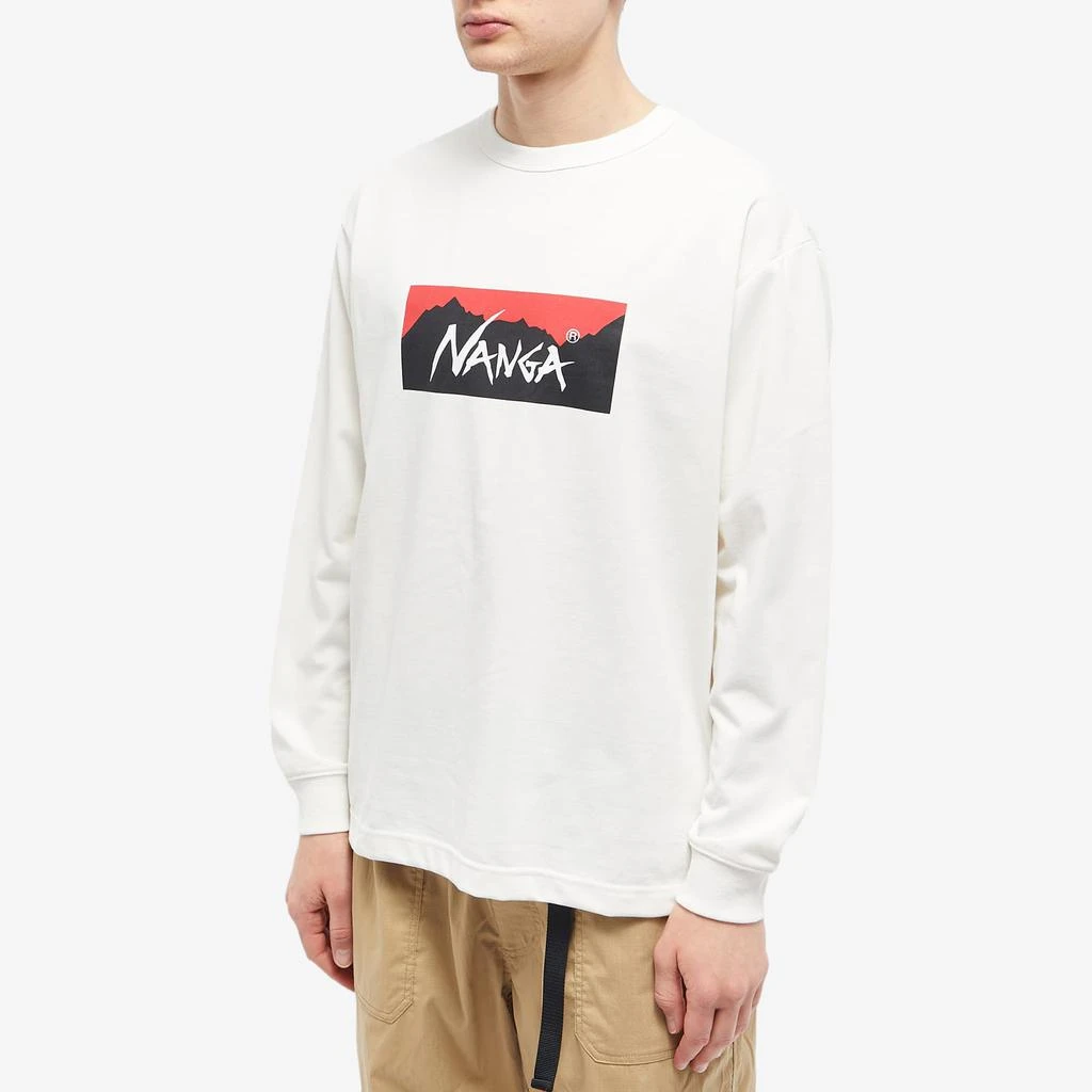 商品NANGA|NANGA Long Sleeve Eco Hybrid Box Logo T-Shirt,价格¥392,第2张图片详细描述