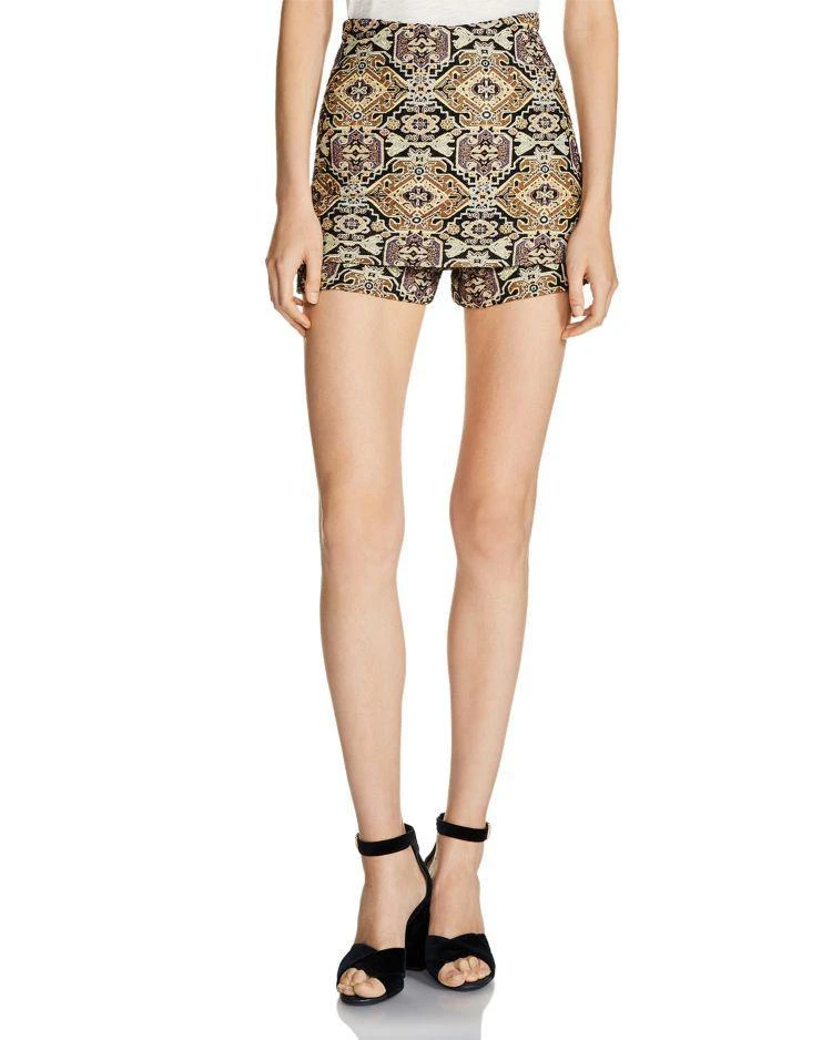 商品Maje|Ilio Front-Overlay Tapestry-Inspired Jacquard Mini Shorts,价格¥815,第1张图片
