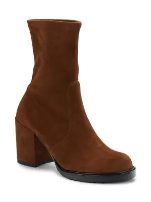 商品Stuart Weitzman|​Dalenna Suede Ankle Sock Boots,价格¥1813,第4张图片详细描述
