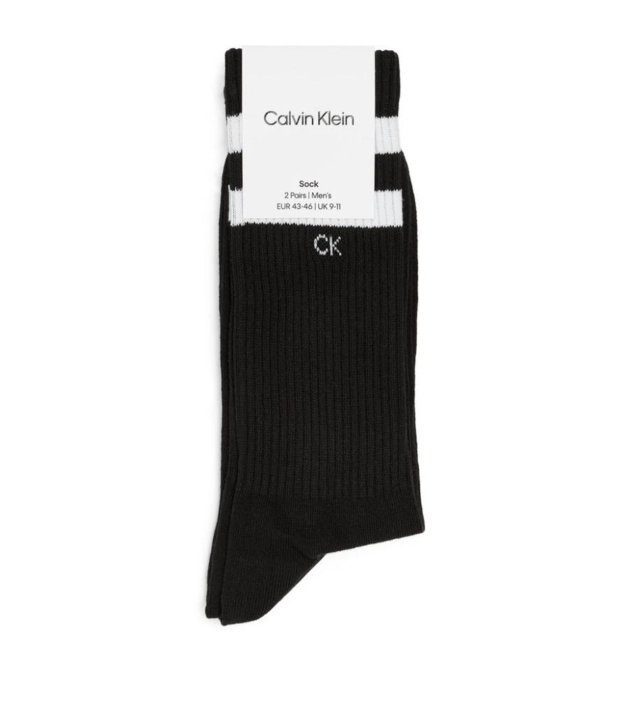 商品Calvin Klein|Crew Stripe Socks (2 Pack),价格¥151,第1张图片