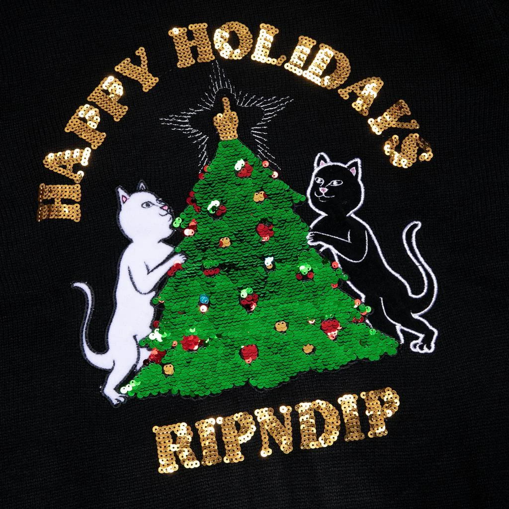 商品RIPNDIP|Litmas Tree Knitted Sweater (Black),价格¥227,第5张图片详细描述