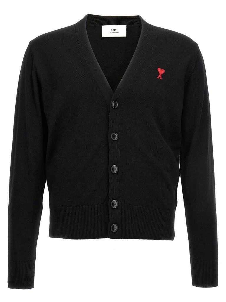 商品AMI|AMI Paris Ami de Coeur Logo Embroidered Buttoned Cardigan,价格¥1830,第1张图片