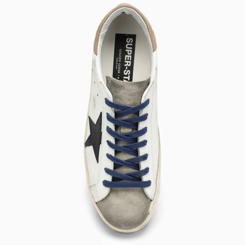 商品Golden Goose|White/taupe/black Super-star low sneakers,价格¥3610,第3张图片详细描述