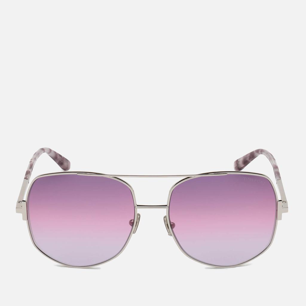 Tom Ford Women's Lennox Pilot Style Sunglasses - Palladium/Violet商品第1张图片规格展示