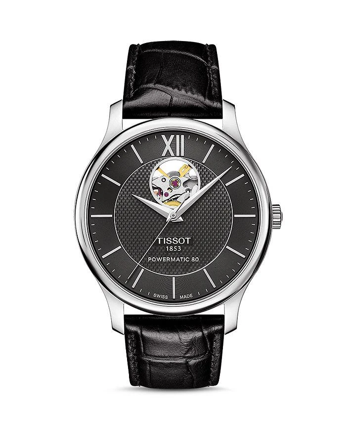 商品Tissot|Tradition Powermatic 80 Open Heart Watch, 40mm,价格¥5205,第1张图片