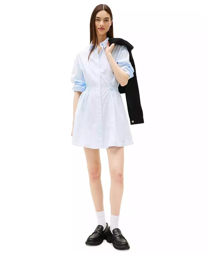 商品Tommy Jeans|Women's Pinstripe Tie-Back Shirtdress,价格¥293,第1张图片