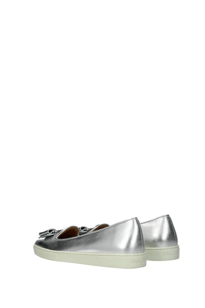 商品Salvatore Ferragamo|Ballet flats novello Leather Silver,价格¥1438,第4张图片详细描述