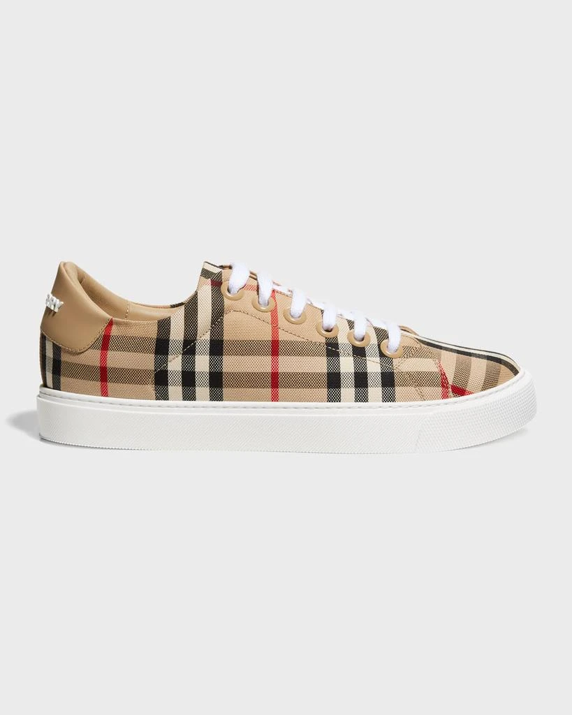 商品Burberry|New Albridge Check Low-Top Sneakers,价格¥4860,第1张图片