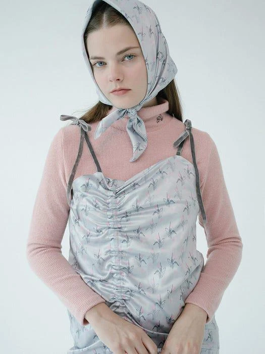 商品LOOM LOOM|Ruched Slip Dress (Flower Line)(Grey),价格¥1088,第2张图片详细描述