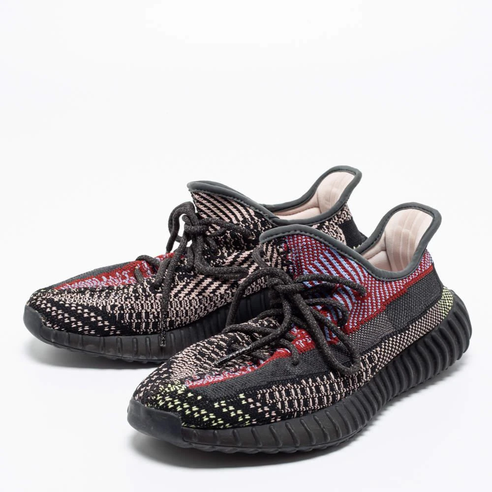 商品[二手商品] YEEZY|Adidas x Yeezy Boost Multicolor Knit Fabric And Mesh 350 V2 Yechiel Reflective Sneakers Size 40 2/3,价格¥3109,第2张图片详细描述