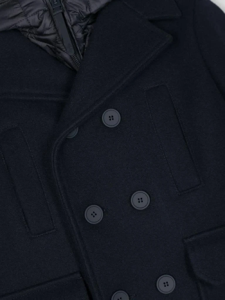 商品IL GUFO|Navy Blue Double Breasted Coat With Padded Hood,价格¥3441,第3张图片详细描述