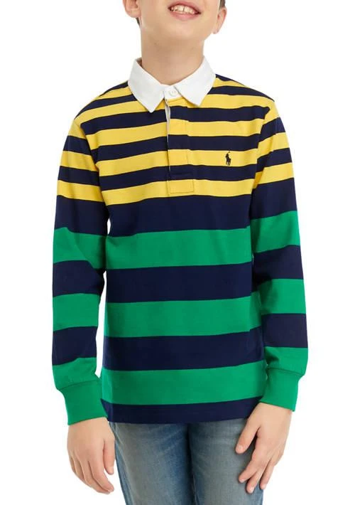 商品Ralph Lauren|Lauren Childrenswear Boys 8 20 The Iconic Rugby Shirt,价格¥247,第1张图片