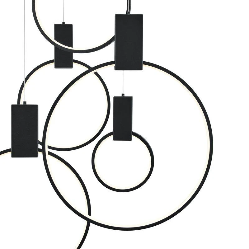 商品Finesse Decor|Hong Kong LED Circular Chandelier Matte Black,价格¥7944,第2张图片详细描述