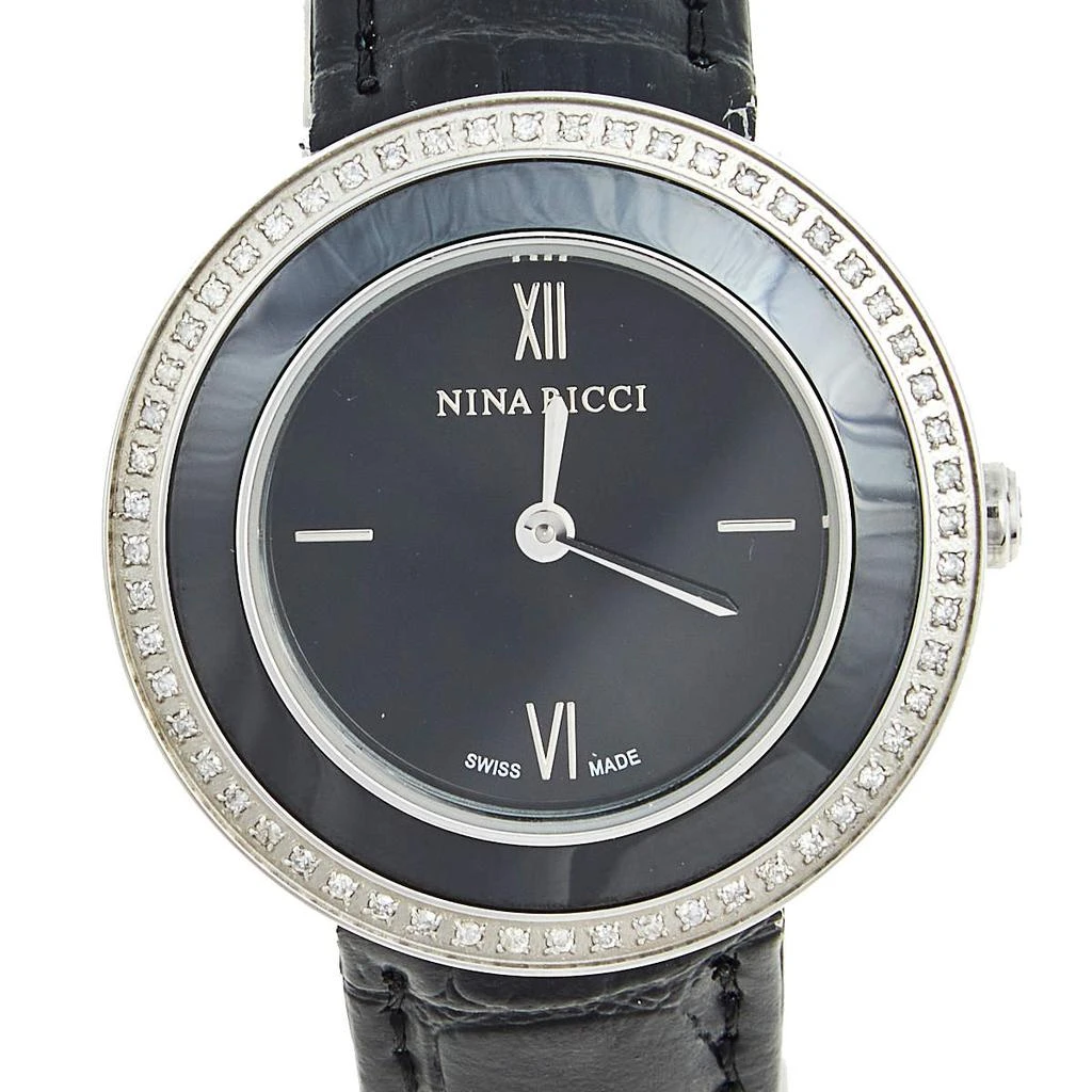 商品[二手商品] Nina Ricci|Nina Ricci Black Stainless Steel Leather N064006SM Women's Wristwatch 32 mm,价格¥1735,第3张图片详细描述