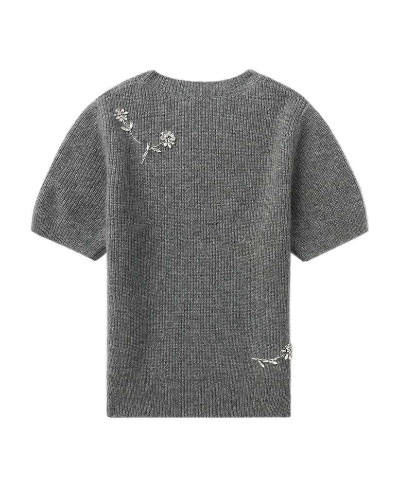 Beaded short sleeve knit top 商品
